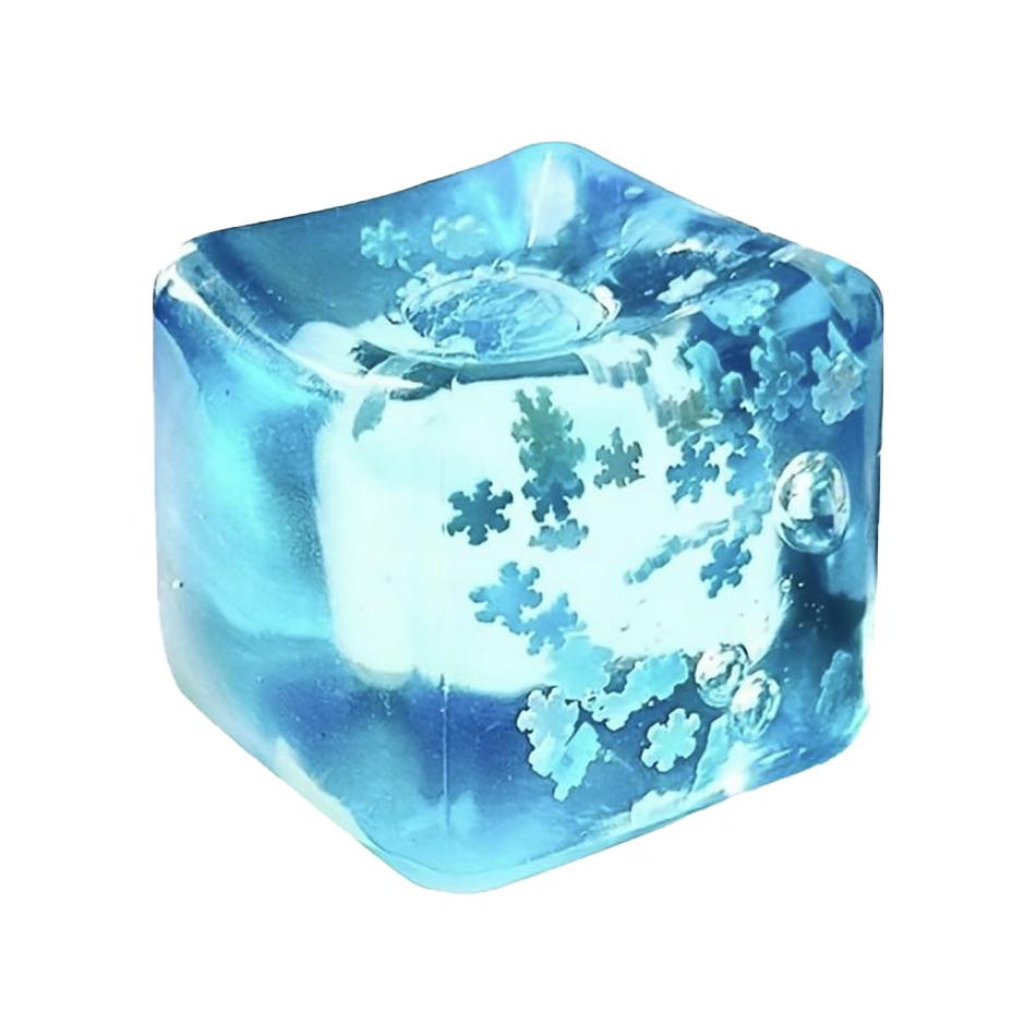 Colorful Fidget Toy Squishy Toys Ice Block Stress Ball Toy Kawaii Transparent Snowflake Cube Square Stress Relief Squeeze Toy