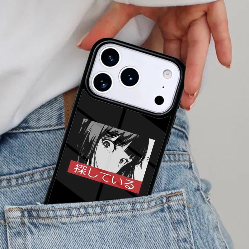 Aesthetic Sad Japanese Anime Phone Case for iPhone 16e 15 14 13 12 17 Pro Max Plus Air 17pro Cover Coque