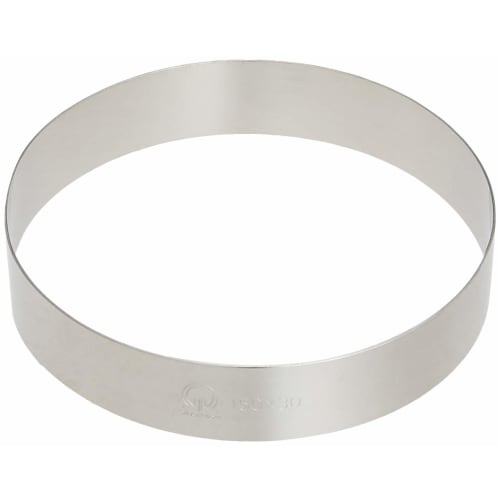 Endo Shoji Commercial Cake Ring, 150 X H30mm, 18-0 Stainless Steel, Made In Japan, WKC14530