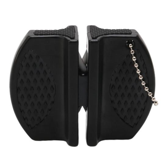 

Двусторонняя точилка с цепочкой-крючком, многофункциональная портативная мини-точилка для кухонных принадлежностей чёрный