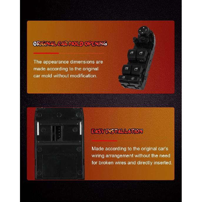 CCIYU Master Power Window Switch 61319122113 Front Left Driver Side Window Control Switch Fit 2008-2010 for BMW 528i 2008 for BMW 528xi 2008-2010 for