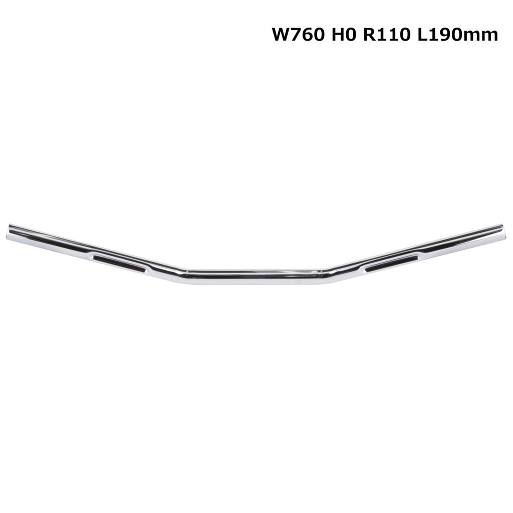 Kijima Motorcycle Drag Bars with Dimples, 15° W760 H0 R110 L190mm Chrome, for Harley Davidson (HD-04001)