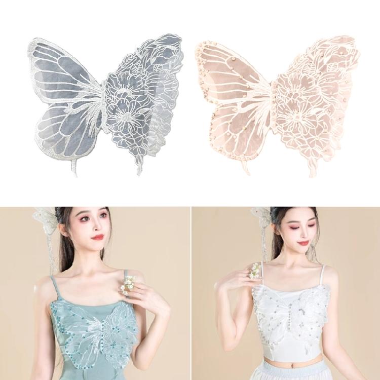Exquisites Embroidered Butterfly Appliques Fashion Meshes Styles Patches for Fashionists and Custom Clothing