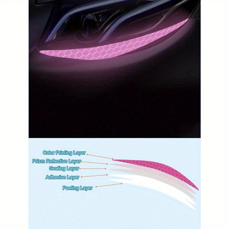 1 Pair Reflective Car Headlight Eyebrow Stickers