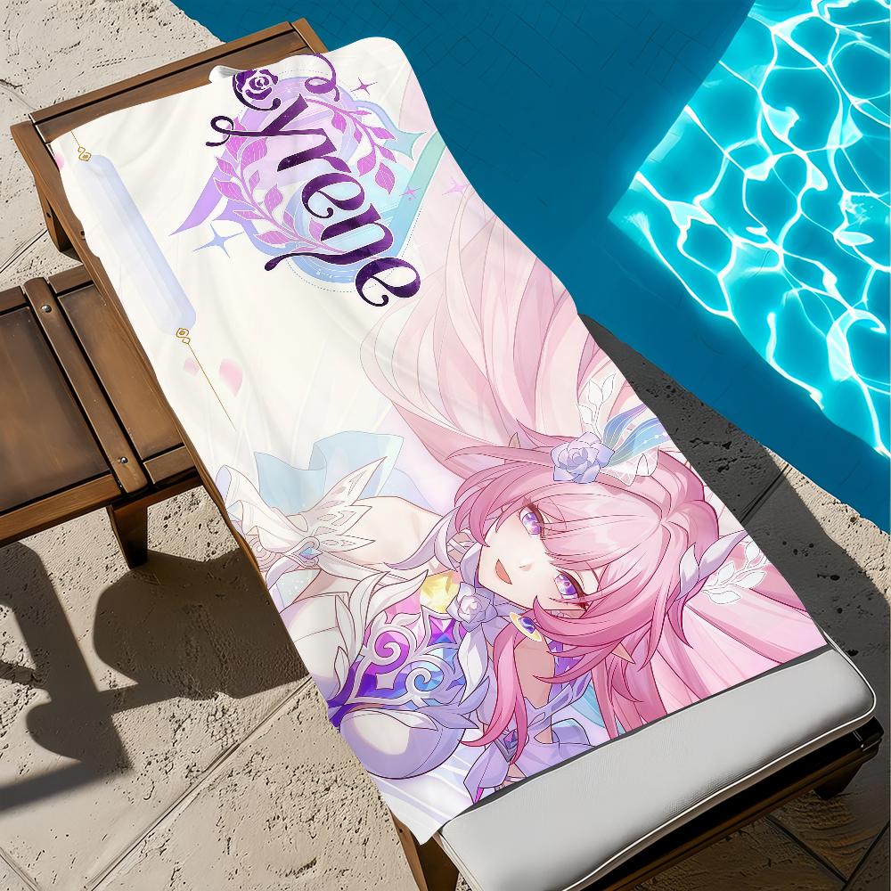 Game Honkai Star Rail Cyrene Towel Beach Bath Quick-Drying Lightweight Portable Sauna Camping Swim Pool Travel