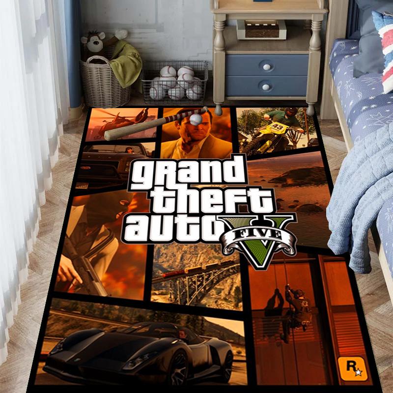 Grand Theft Auto V: Приключения ковровые напольные коврики Декор для дома Украшение для общежития Подушка для офисного кресла Искусство