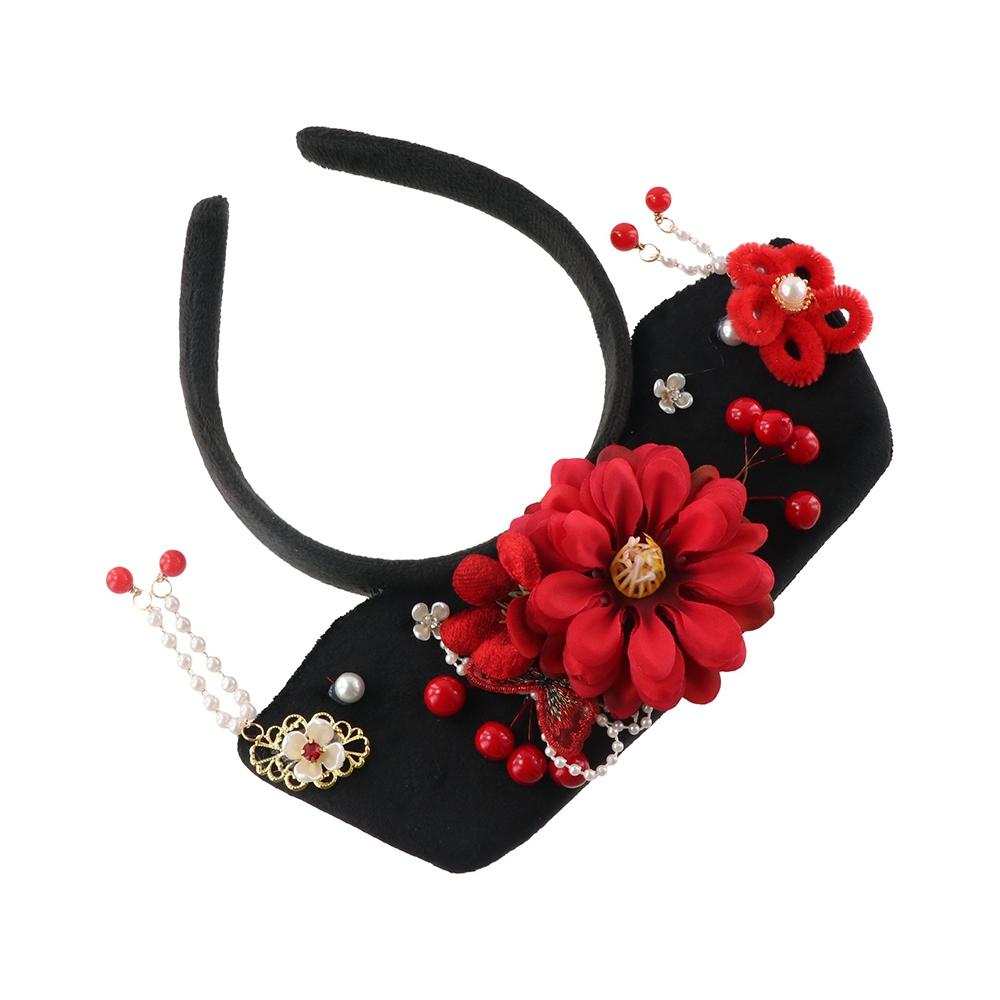 Pearl Chinese Style Headwear Flower Hanfu Hair Clip Traditional Ancient Style Headband Children