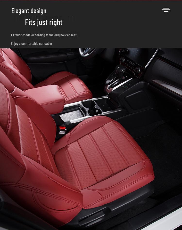 Custom Leather Seat Cover for Honda CRV, XRV, Vezel, Breeze, Integra - Full Wrap Design