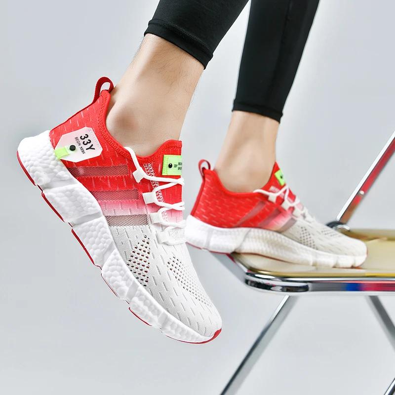 Summer Cross Border Hollow Mesh Flying Weaving Running Shoes for Men and Women Casual and Versatile Sports Shoes for Couples