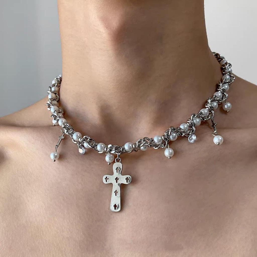 Starburst Double Layer Men's Necklace: Trendy, Light Luxury Hip Hop Style, Unisex Clavicle Chain