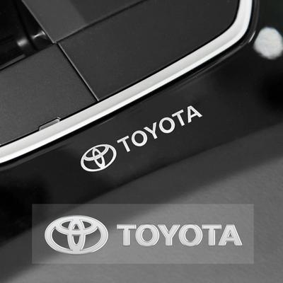 Auto Scheibenwischer Aufkleber Metall Emblem Auto Dekor Aufkleber Für Prado CHR Avensis Prius Tacoma Tundra Sequoia Land Cruiser XO8