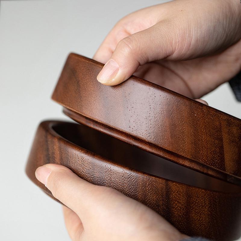 Nordic Style Stackable Plate Walnut Wood Plate Square/ Round Tray Tableware Household Simple Confectionery Plate Fruit Plate