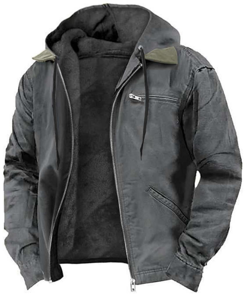 2026 Herren Retro Winter Arbeitsjacke für Outdoor Wandern und Freizeit