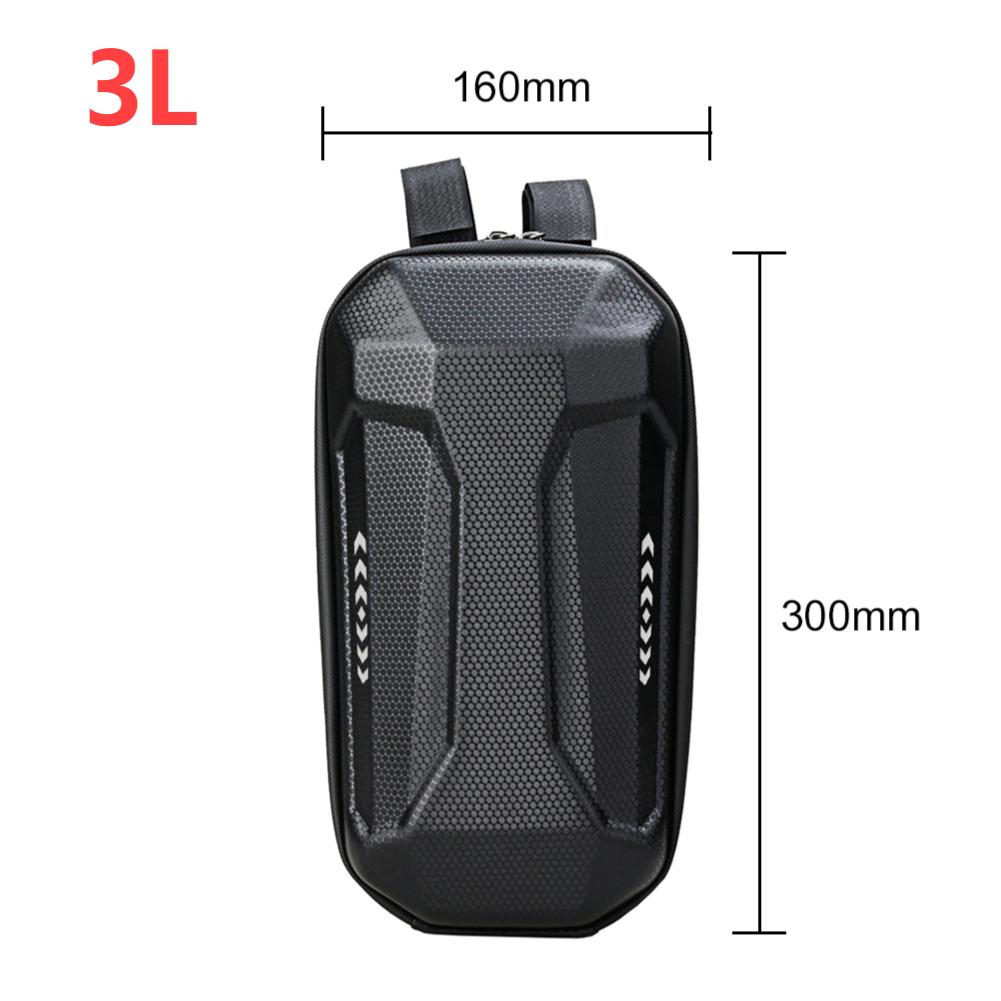 Electric Scooter Bag 2L 3L 4L Portable EVA Hard Shell Large Capacity Night Reflective Skateboard Front Handle Case Scooter Parts