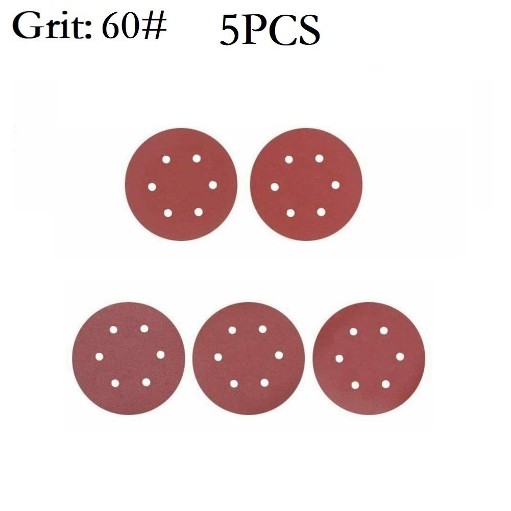 9 Inch 6 Holes 225MM Sanding Discs 40-2000 Grit Flocking Sandpaper Orbital Sander Hook And Loop Aluminum Oxide Sand Paper
