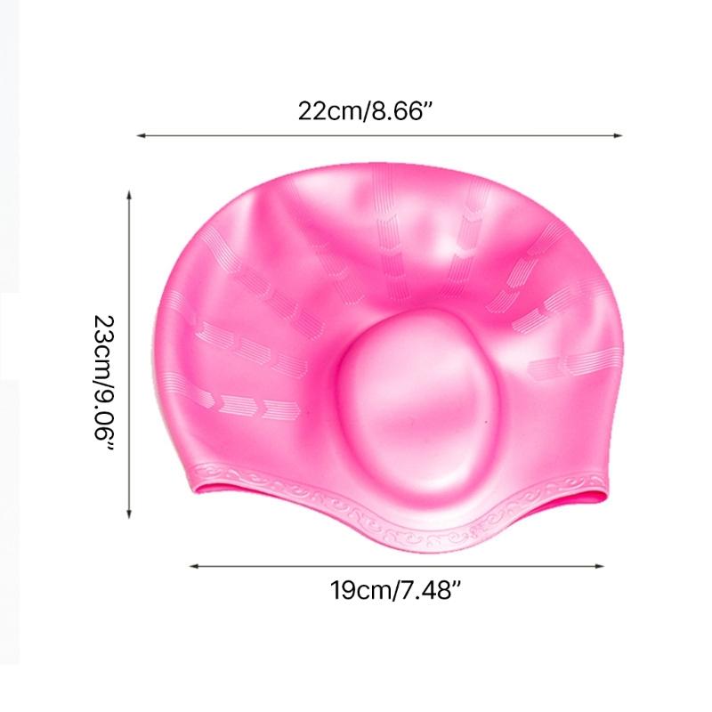 Women Man Waterproof Flexible Silicone 3D Pool Hat Hair Protections Swim Pool