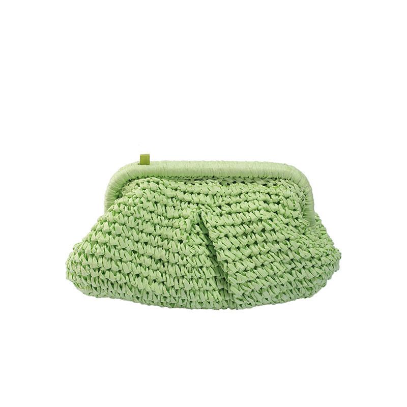 Summer Woven Shell Crossbody Bag With Chain Strap For Daily Fashion