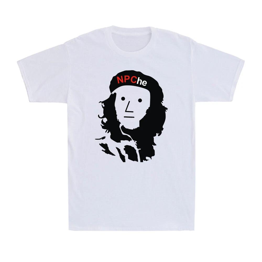 Men s and Women s T-shirts NPC Wojak Shirt NPC Che Guevara Funny MAGA Non Player Meme T-shirt XXXL