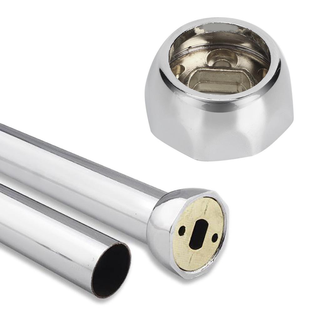 5Pcs Round Tube Clothes Rod Octagonal Flange Holder Base Wardrobe Tube Bracket (25mm Diameter)