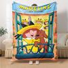 Madeline Friends Flannel Blanket Super Soft Warm Cozy Blanket for Sofa Bed Office Travel All‑Season Home Decor Gift
