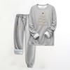 Two Piece Outfits For Women Warm Fleece Lined Jogger Set Crewneck Long Sleeve Christmas Printed Sweatshirts Drawstring Waist Sweatpants