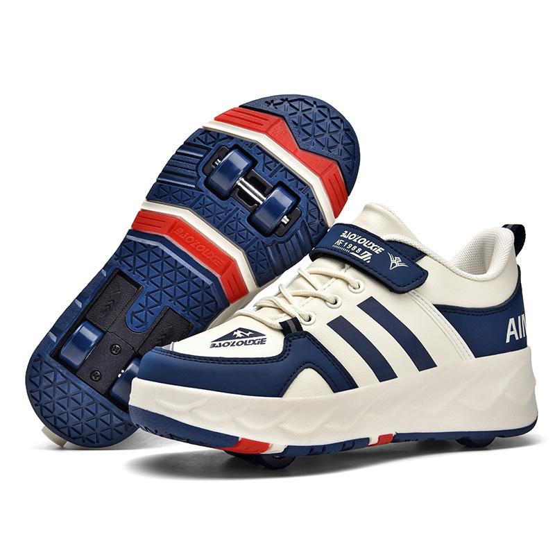 Neue Ausreißer-Schuhe Vierrad-Rollschuhe Jungen Kinderschuhe mit Rädern Mädchen Rollschuhe