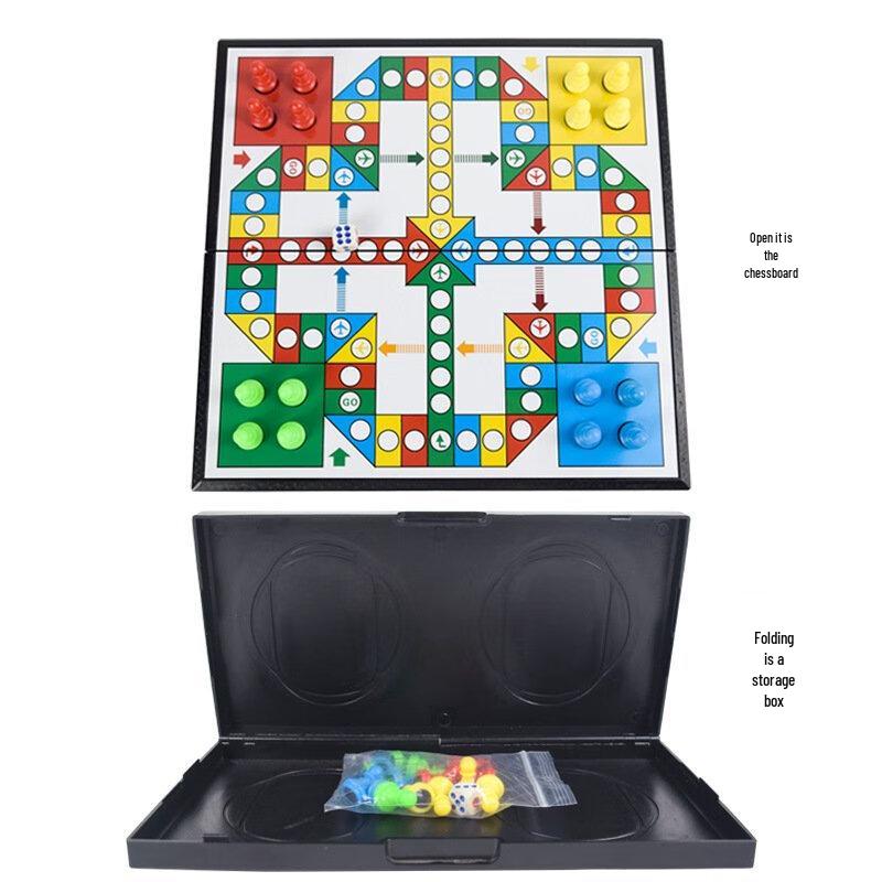 Brangdy Foldable Magnetic Ludo Board Game (2-Pack)