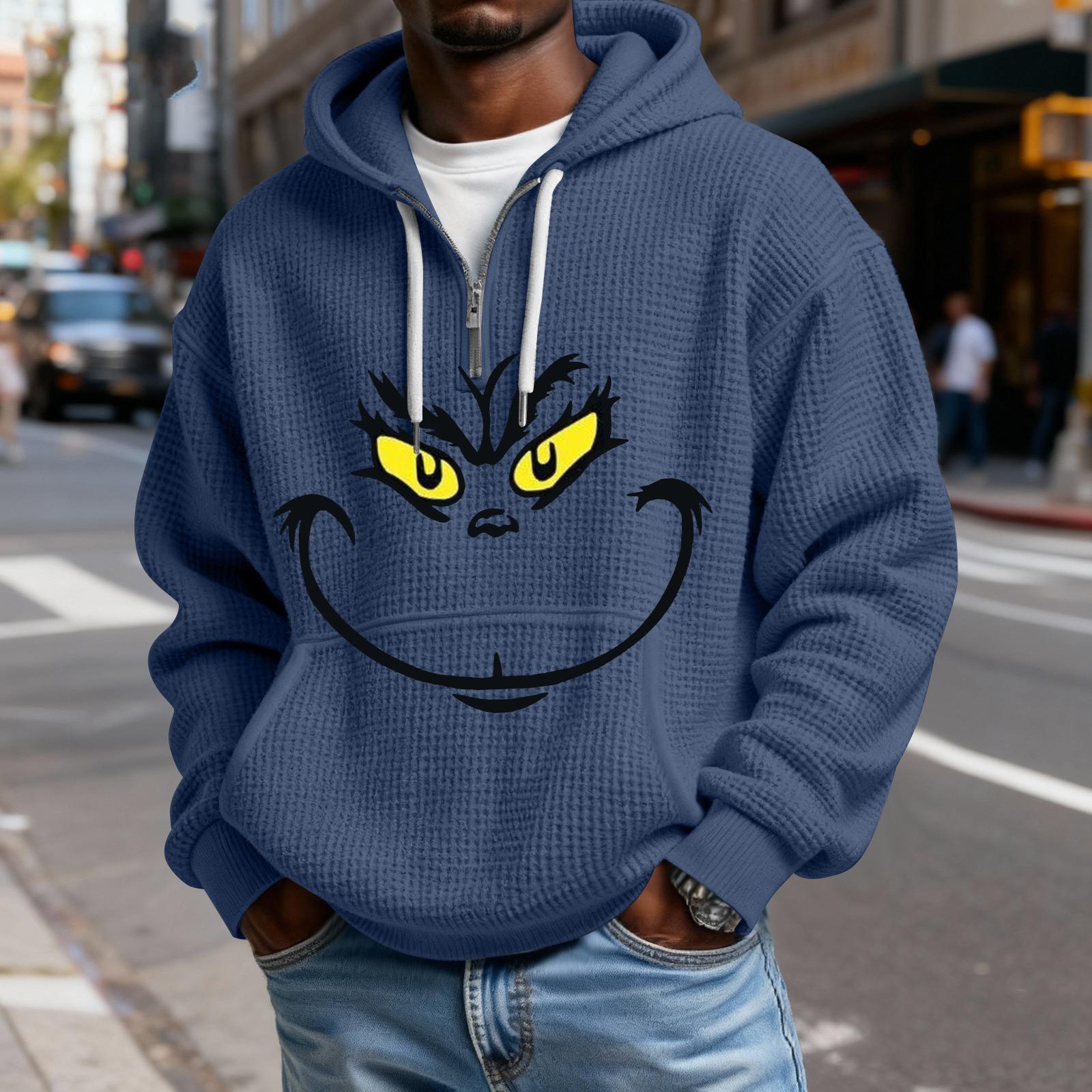 

Men s Casual Color Zipper Long Sleeve Hooded Sweatshirt, Everyday Zipper Casual Long Sleeve T-Shirt XXXXL Темно-синій