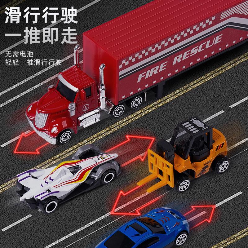 Legierungsspielzeug Trägheitsauto Rennwagen Baufahrzeug Feuerwehrwagen Sportwagen Mini Legierungsauto Modell Blechauto