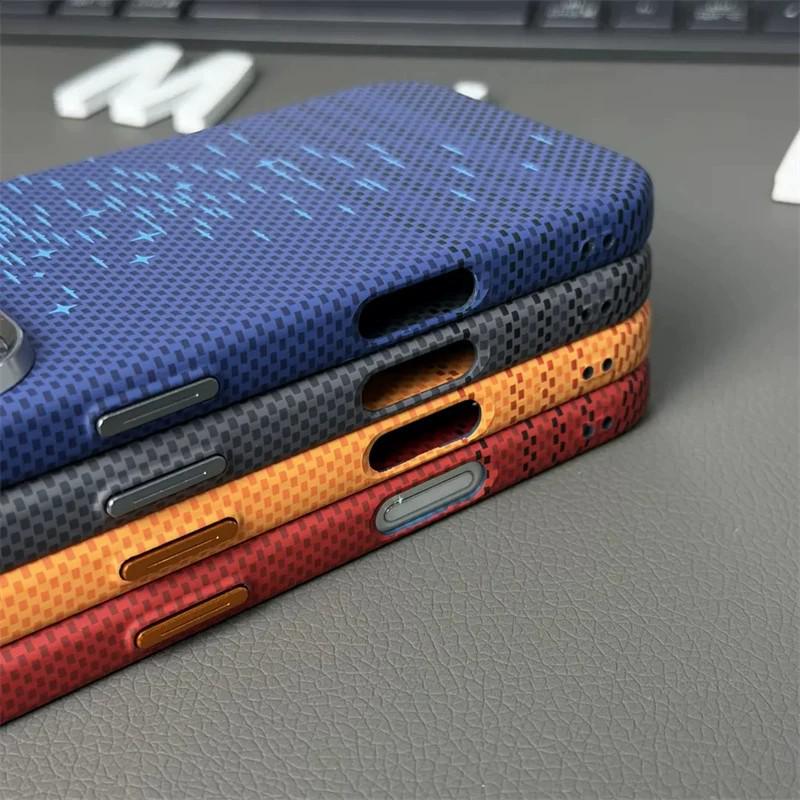 Kevlar Carbonfaser Magnetische Schutzhülle für iPhone 17 Pro Max