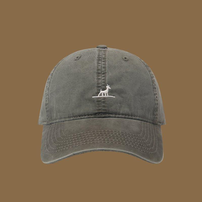 Cartoon Embroidered Logo 6 Panel Curved Brim Cotton Adjustable Daily Wear Sun Protection Baseball Cap