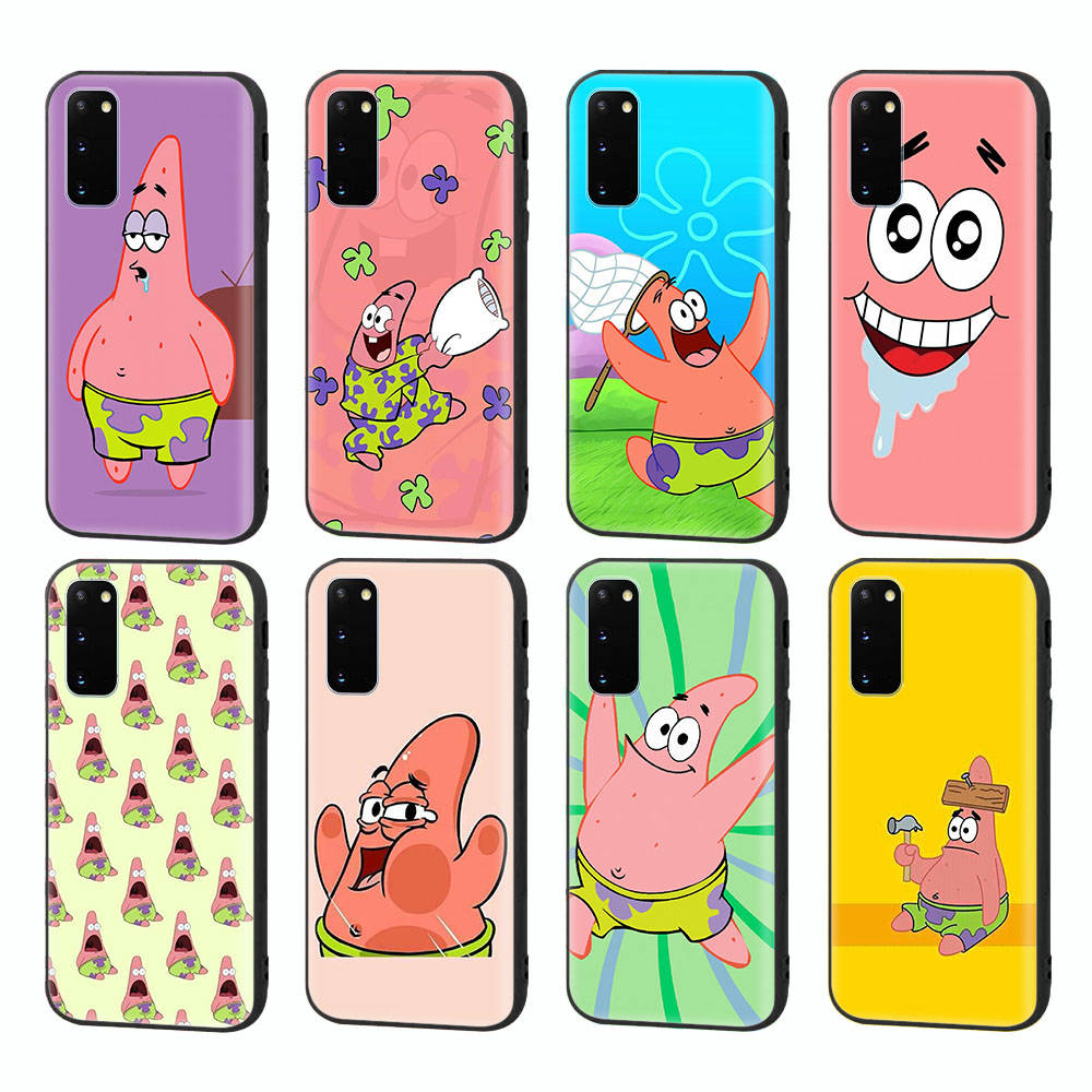 PB5 Patrick Star Black Sofe Case for iPhone 16 15 Plus 14 13 Pro 8 SE XR XS Max P30 Nova 5T Y5P Y6 Y7 Y8P Y9 Realme C30 C33 C31 VIVO Y36 V27