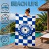 Soccer Club Emblem Design Printed Microfiber Beach Towel, Soft And Absorbent, Quick-Dry, Ideal for Summer Travel, Beach Essential, Swimming Pool