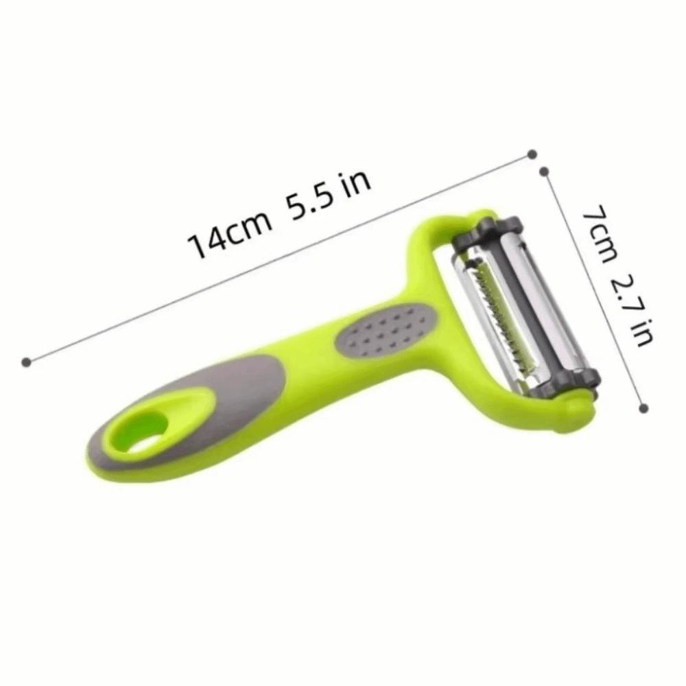 3 In 1 Rotary Peeler 360 Degree with Protective Cover Julienne Slicer Non-Slip Stainless Steel Grater