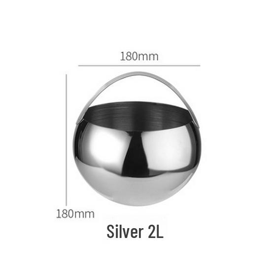 Nerezový 3L dvoustěnný izolovaný kbelík na led pro bar, víno a pivo.