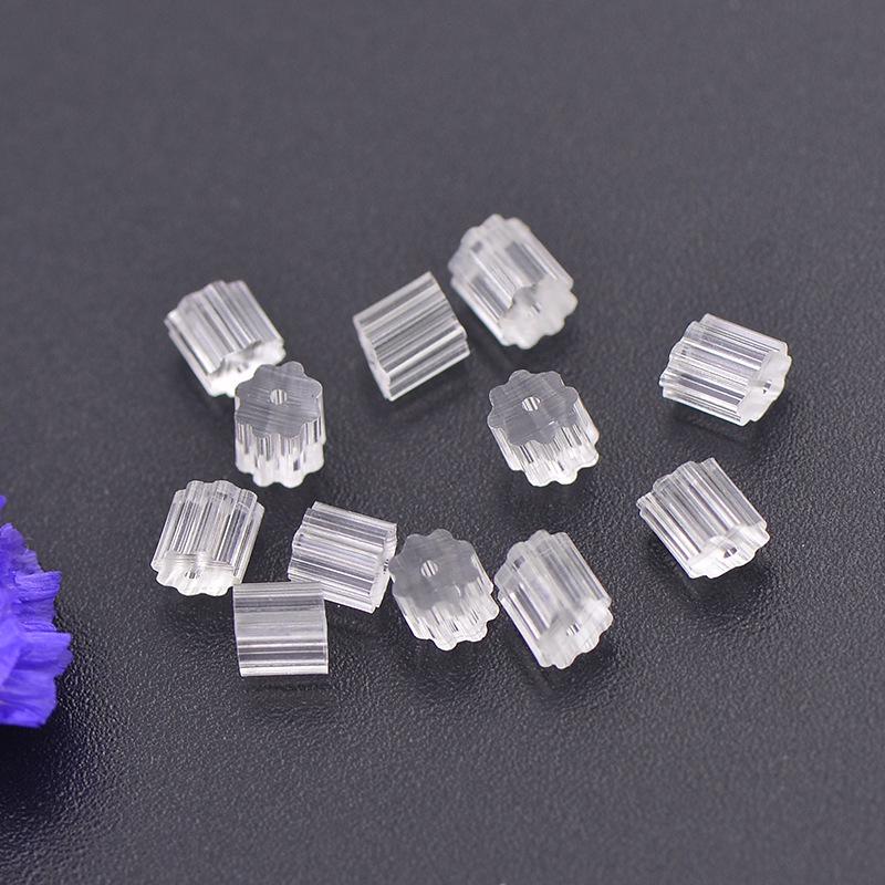 Japanese & Korean Eco-Friendly Silicone Ear Jewelry: Transparent Hamburger Ear Plugs.