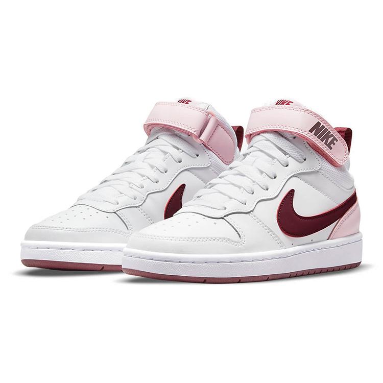 New Nike Court Borough Mid 2 White Pink Foam GS CD7782-104