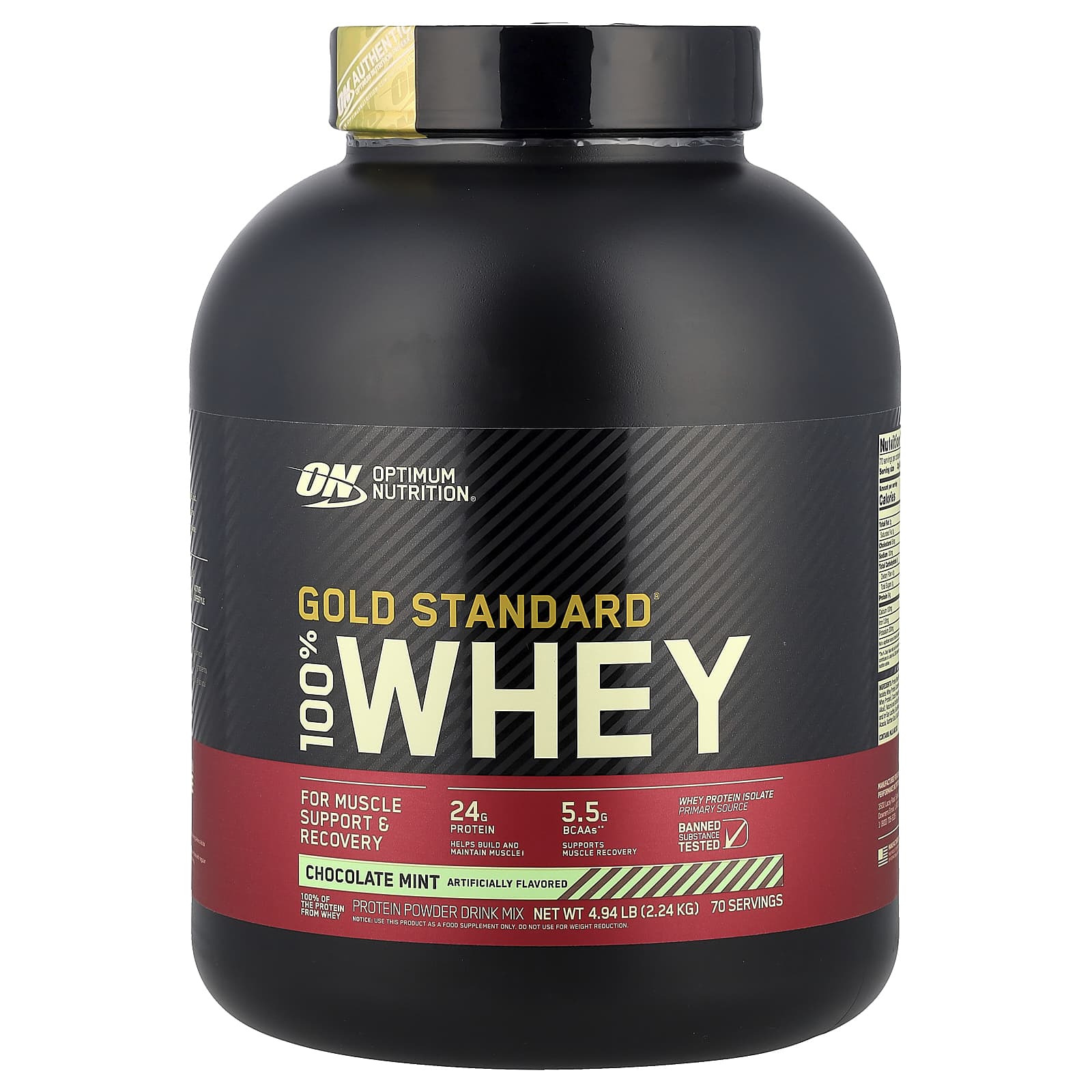 

Gold Standard 100% Whey, Chocolate Mint, 2.24Kg(4.94Lbs)
