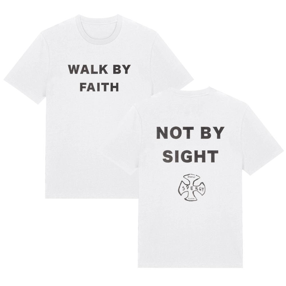 

Мужская футболка Daniel Caesar Walk By Faith Tee Повседневная с графическим принтом Летняя повседневная хлопковая с круглым вырезом с коротким рукавом Y2K Унисекс XS белый