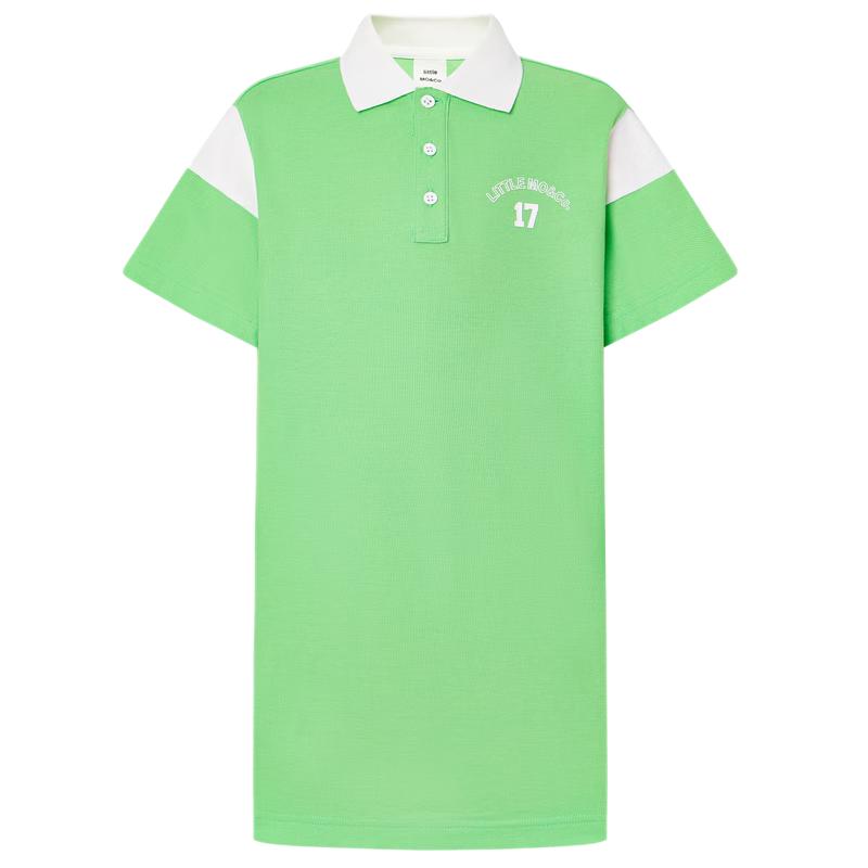 Little MO&Co. Girls  Cotton Polo Short Sleeve Dress 120