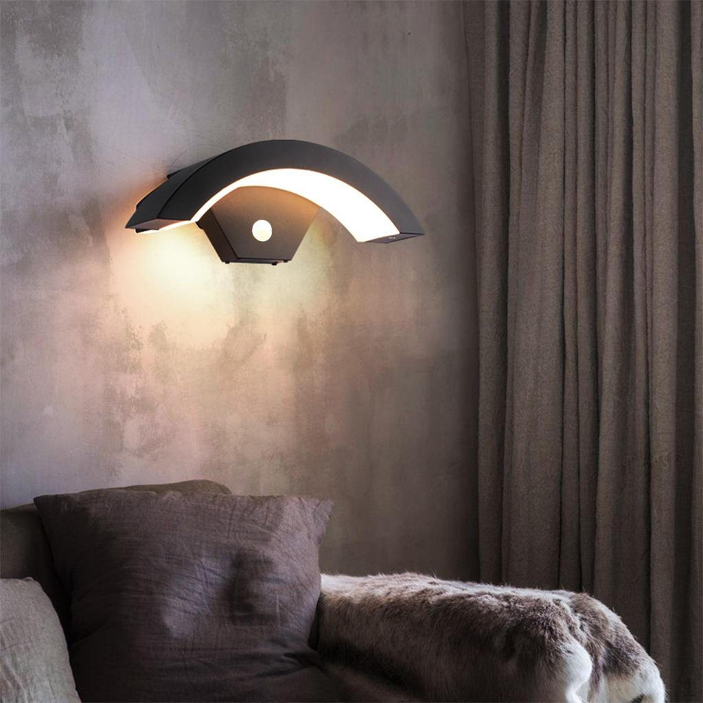 Lamp Outdoor IP65 Waterproof Stylish Curved Garden for Patio and