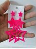 Punk Neon Color Star Acrylic Dangle Earrings For Women Girl Hollow Geometric Pentagram Long Drop Earrings Fashion Jewelry Gifts