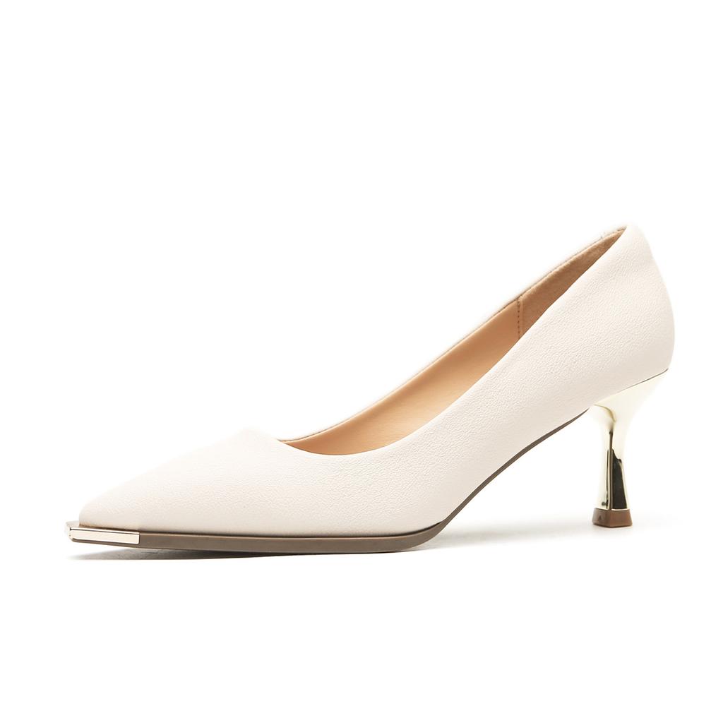 Fashion simple high heels women's 2025 new spring temperament celebrity versatile pointed head shallow mouth stiletto single shoes commute