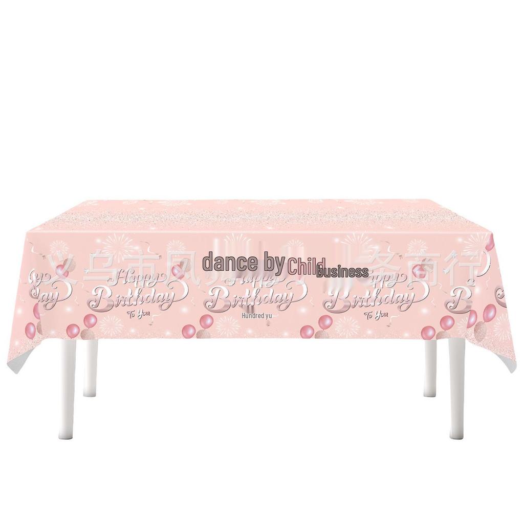 Pink Balloon Birthday Party Supplies - Disposable Tableware Decor for Girl's Theme Celebrations