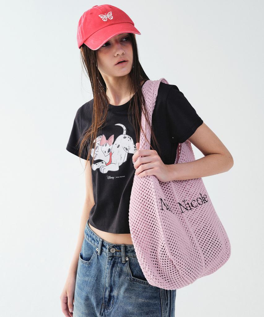 Nick&Nicole Nicole Crochet Knit Bag_Pink