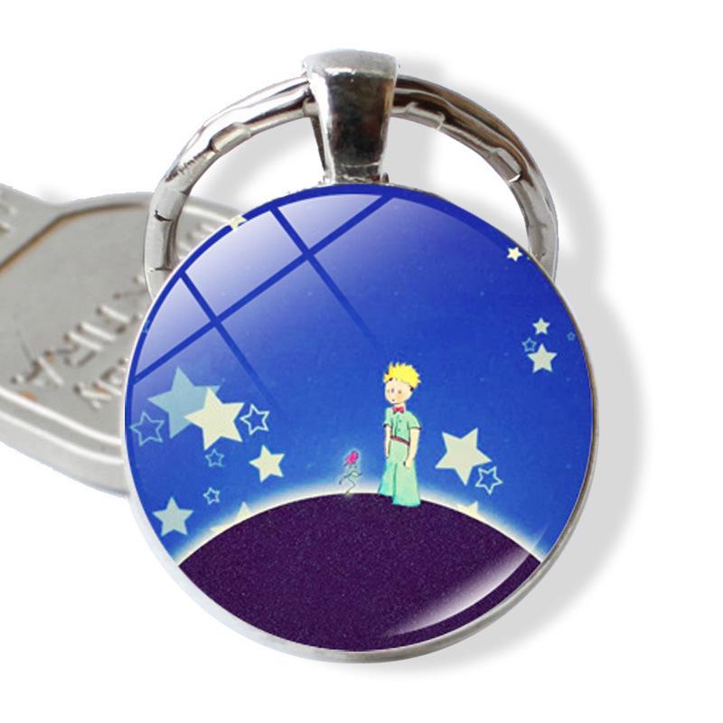 Cross-border Little Prince Time Gem Metal Keychain: European & American Style Pendant Gift