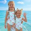 Bañador de una pieza para niña Verano Estampado de Frutas Sin Mangas Informal Moda Traje de baño para Niños Ligero Cómodo