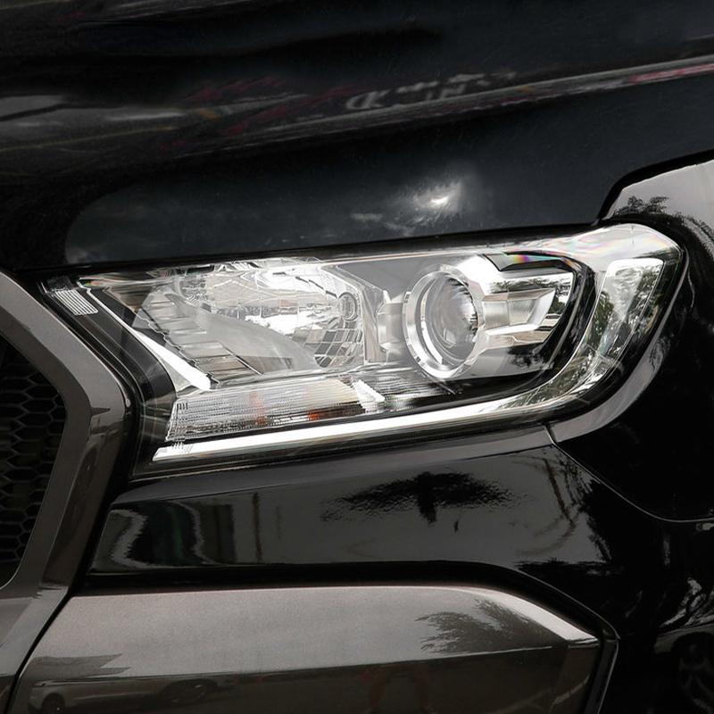 High-Definition For Ford Ranger Wildtrak Raptor 2015-Present Car Headlight Protective Film Tint Black Transparent TPU Stickers