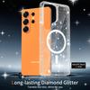 Für Samsung Galaxy S26 Ultra S26 Plus Hülle Magnetisch Transparent Bling Glitzer Klar Hartes PC-Back Kratzfest Schlanke Abdeckung