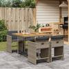 Vidaxl 5-Cz. Set di Mobili da Giardino con Cuscini, Grigio, Rattan PE